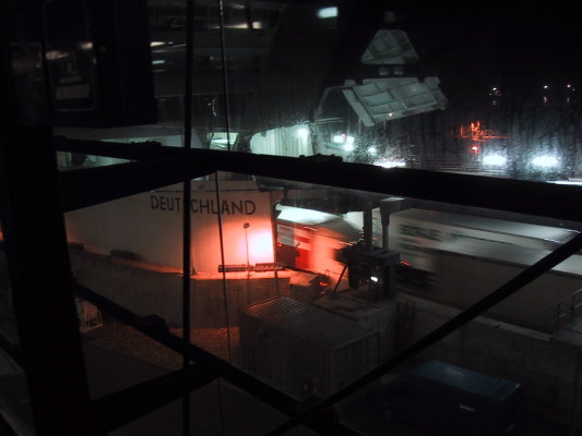 Trucks Unload at the Ferry Terminal